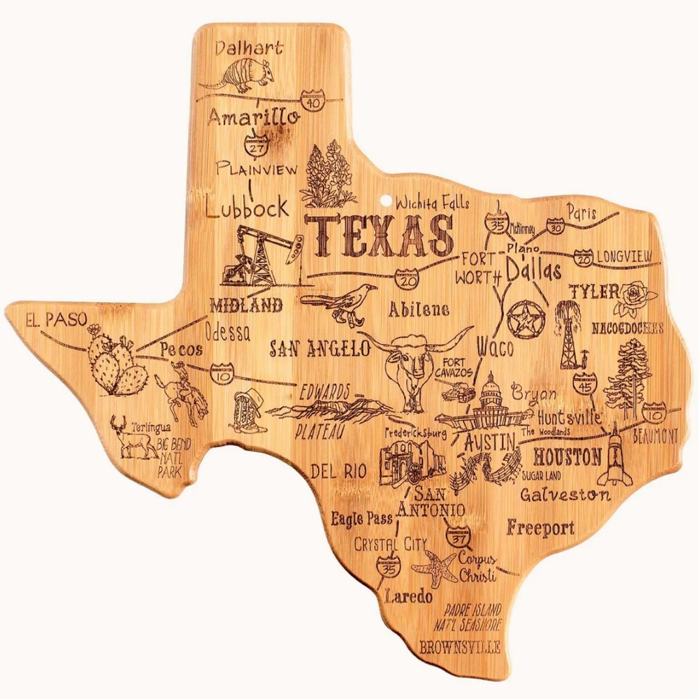 Totally Bamboo Destination Texas Cutting Board
